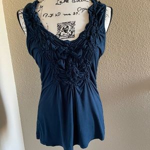 Anthro Bordeaux Teal Top